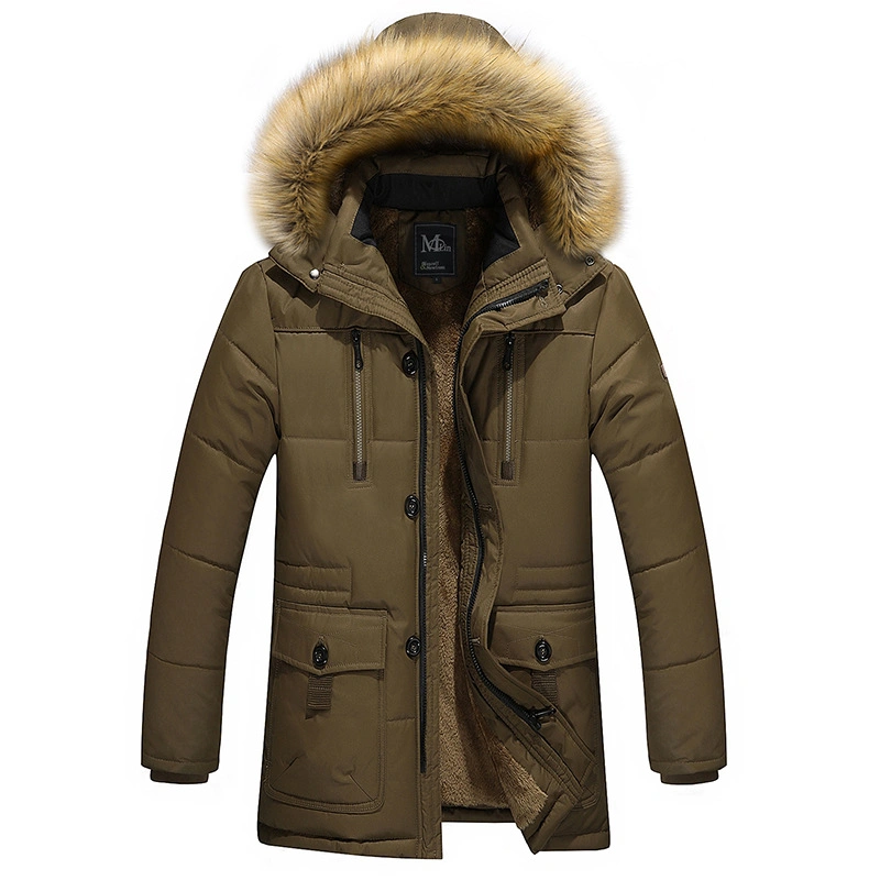 Men&prime;s Outdoor Winter Coat Best Quality Nc Material Faux-Fur Hood