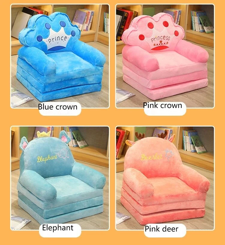 Children &prime; S Sofa Backrest Armchair Bed with Pocket and Handle