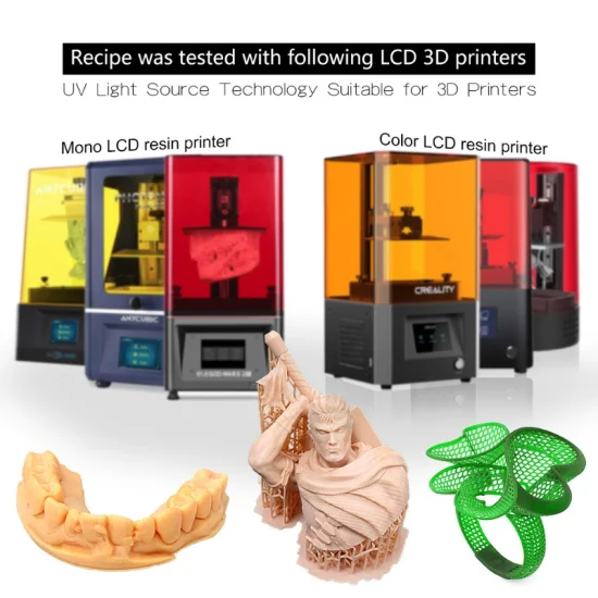 Sample Customization 3D Slp/LCD Printers Easy-Print Dental Resin Yousu 3D 184 405nm Dental Model Resin with Low Shrinkage & High Precision 1000g